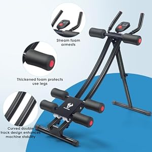 Abdominal Trainers, Adjustable AB Machine at Home or Gym for Core Strength Training, Ab Cruncher Foldable Fitness Gear for Men and Women Exercise &Workout Abdominal Trainers Adjustable AB Machine at Home or Gym for Core Strength Training Ab Cruncher Foldable Fitness Gear for Men and Women Exercise Workout