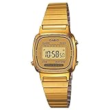 casio retro golden watch Kalender Funktion Casio Collection Damen Retro Armbanduhr LA670WEGA-9EF