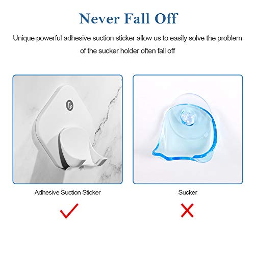 Support de rasoir auto-adhésif puissant fixation murale sans perçage pour douche - 6