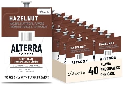 Flavia Alterra Hazelnut Coffee Freshpacks works only with Flavia Brewers, Light Roast (Case of 40)