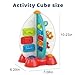 Zcpotizi Space Rocket Activity Cube Toys for Baby, Sensory Learning Toys for 1 Year Old Boy Girl Birthday Gifts, Busy Board for 18 Months Toddler