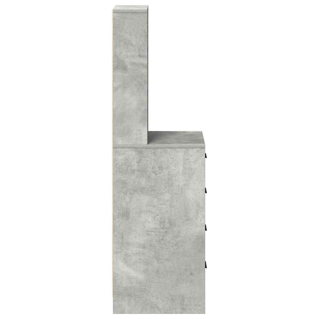 Mobiletto alto grigio cemento, 40 x 41 x 135 cm, comò con 4