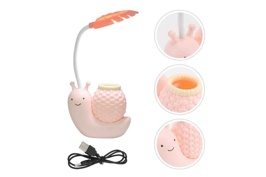 TERA 13 Kids Plastic Multicolor Led Dinosaur Snail Lamp With Pen Stand And Sharpener - Image 6 thumbnail