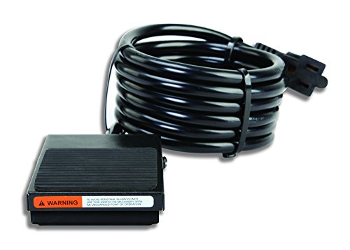 Kitchener Foot Pedal Switch 14AWG/3C 8' Foot Cord 3-Pronged Piggyback Plug 15A 110V Electric Heavy Duty Commercial Grade IP6 for Power Tools, Office Equipment, Musical Instruments, Meat Grinders