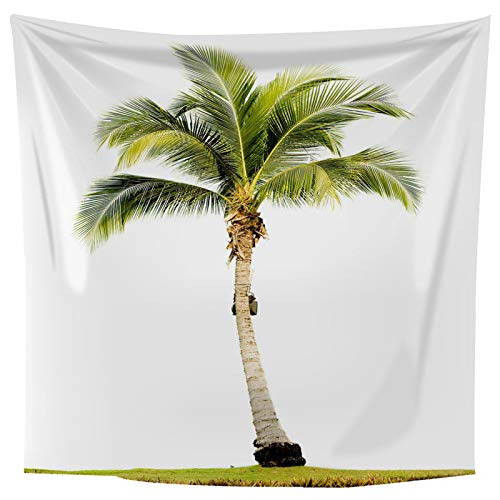 Tapiz de pared para playa y salón de 150x150cm en tejido verde y blanco transpirable como sábana 6
