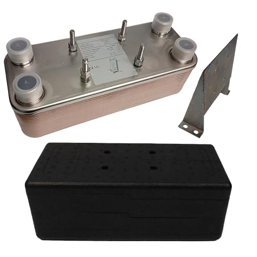 5x12 Brazed 30 Plate Heat Exchanger, 1" MPT