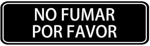 Spanish No Smoking Notice Sign, 3 x 10 Inch Acrylic