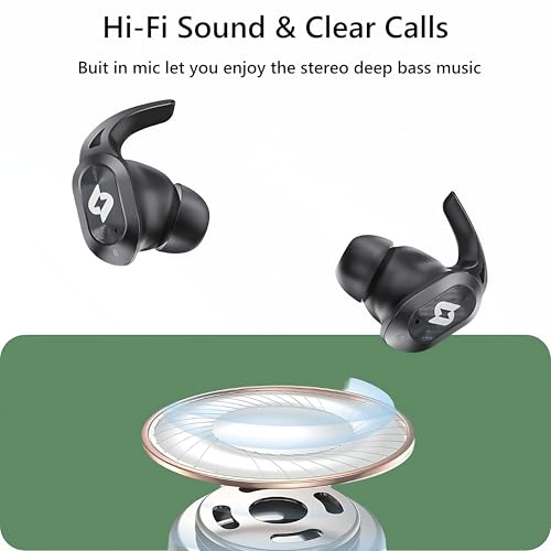 Image of Wireless Earbuds Bluetooth Earbuds Wireless Charging Case Waterproof Headphones Built in Microphone Stereo Bass 64H Playback LED Power Display for iPhone Android Phones Computer Sports Gaming Workout