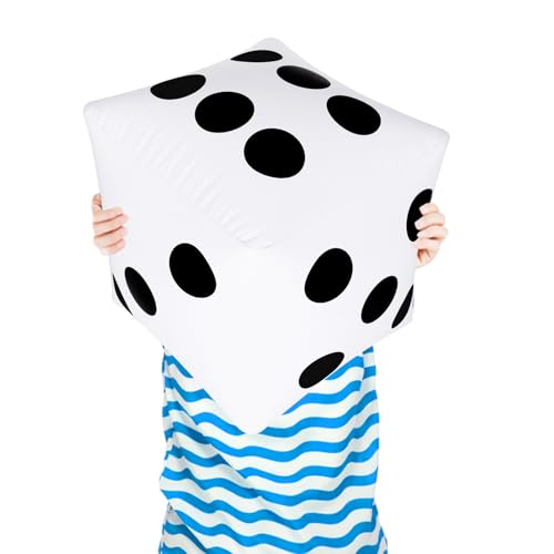 13.8 inch Giant Inflatable Dice Pool Toy for Lawn Games Outdoor Floor Games，Pack of 1