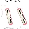 Pink - 37 Keys Melodica Professional Instrument Air Piano Soprano Style Keyboard Harmonium Instrument Suitable for Beginners and Music Lovers Portable Instruments, YCXYQUS0026