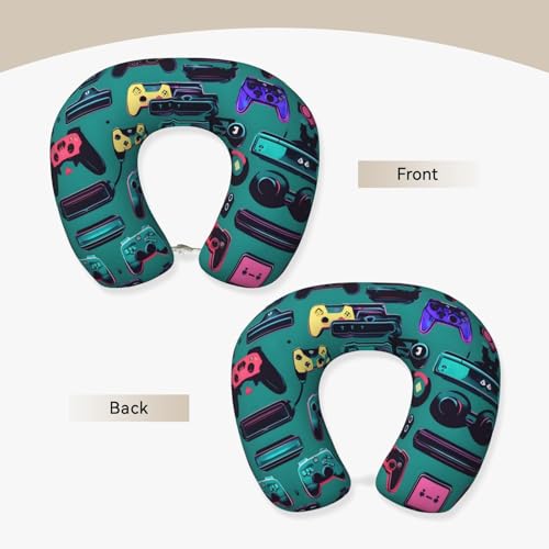 Almohada para cuello de poliéster color negro miniatura 3
