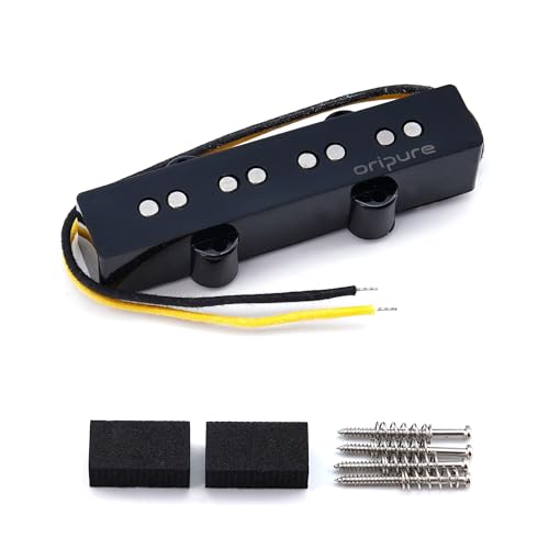 OriPure Alnico 5 J Bass Pickups Open Style Bridge Pickup for 4 Strings JB Bass Guitar Part