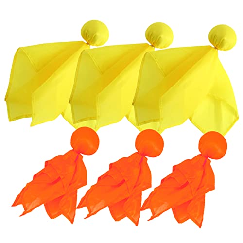 OHPHCALL 6pcs Penalty Flags for Sports Football Tossing Flags Professional Penalty Referee Game Accessories
