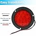 LIGBT 4 Inch Red Led Round Trailer Tail Lights 4