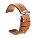 Produktbild Schnellverschluss Leder Uhrarmband mit Edelstahl Schnalle Vintage Hochwertiges Weiches Uhrarmband Ersatz Weiches Retro-Armband Ersatzarmband