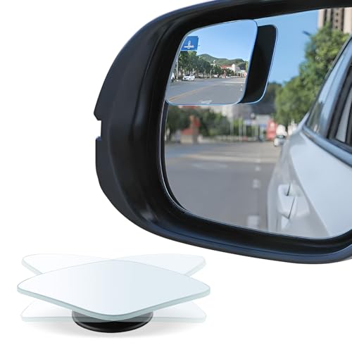 LivTee Blind Spot Mirror,Rhombus Shaped HD Glass Frameless Convex Rear ...