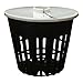 3 inch Net Pot - Garden Net Cups - Hydroponics Slotted Mesh - Bucket Basket for Hydroponics with white Lids - 25 Pack
