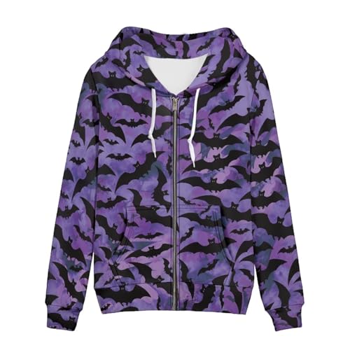 Sweat à capuche zippé surdimensionné pour femme avec poches pratiques