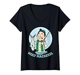 Mujer Divertido Religioso Pesca Humor Eufemismo Santa Caballa Camiseta Cuello V