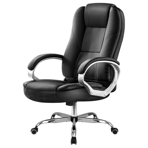 NEO CHAIR Office Chair Computer Desk Chair Gaming - Ergonomic High Back Cushion Lumbar Support with Wheels Comfortable Jet Black Leather Racing Seat Adjustable Swivel Rolling Home Executive