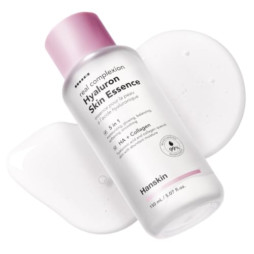 Hanskin Hyaluron Skin Essence Toner – Korean Hydrating Toner for Glass Skin | Hyaluronic Acid & Collagen | Lightweight Moisturizing Astringent for Dry, Sensitive & Dull Skin | K-Beauty (5.07 fl oz)