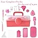 Diamond Painting Tools and Accessories Kits - 119PCS All-in-One Pink Accessories Set with 57 Storage Containers, Ergonomic Pen, Trays, Roller & More Complete DIY Craft Organizer for Adults