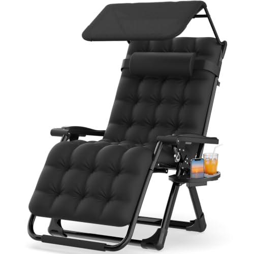 Suteck Zero Gravity Chair with Canopy Reclining Camping Lounge Chairs