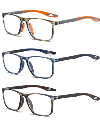 Image of TR90 Blue Light Blocking Reading Glasses with Adjustable Hinges, Cheaters | Flexible TR90 frame, Sports Style, Digital Screen Reading, Computer Office Work, Gaming, Daily Casual Wear