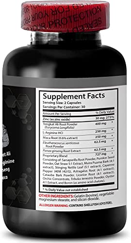 Arginine Maca Zinc - Get Hard Pills - L-Arginine Tongkat Ali, Tongkat Ali, Maca Root, L-Arginine, Tongkat Ali Extract 200 To 1 For Men, Maca Root Capsules For Men, Maca Extract Pills 3 Bot 180 Caps #TOP3