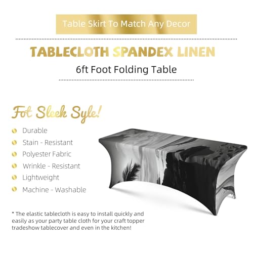 Nappe rectangulaire infroissable et lavable en élasthanne stretch 1,8 m - 5