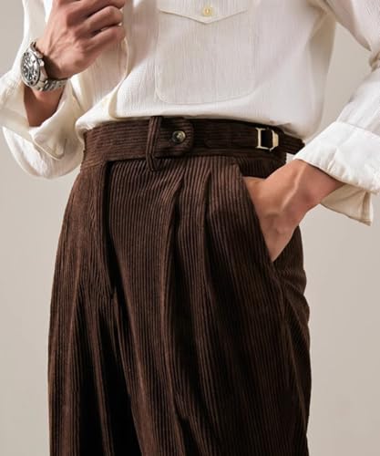 Men's Pants Corduroy Tailored Classic Fit Winter Stretchy Casual Corduroy Dress Pants3