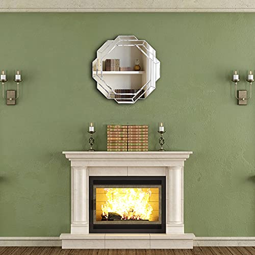 Fywdglart Hlartdecor Helicoid Frameless Beveled Wall Decor Mirror.(Hexagon) Silver Polished Mirror For Wall Decorating(23.6X23.6Inches).Hfy Hexagon Decorative Mirror. #TOP2