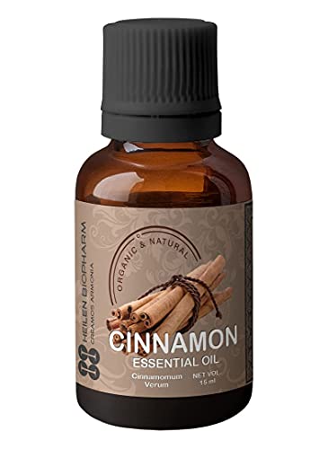 Image of Heilen Biopharm Cinnamon Essential Oils - 15 mL Per Bottle Pack of 1, For Aromatherapy & Digestive support