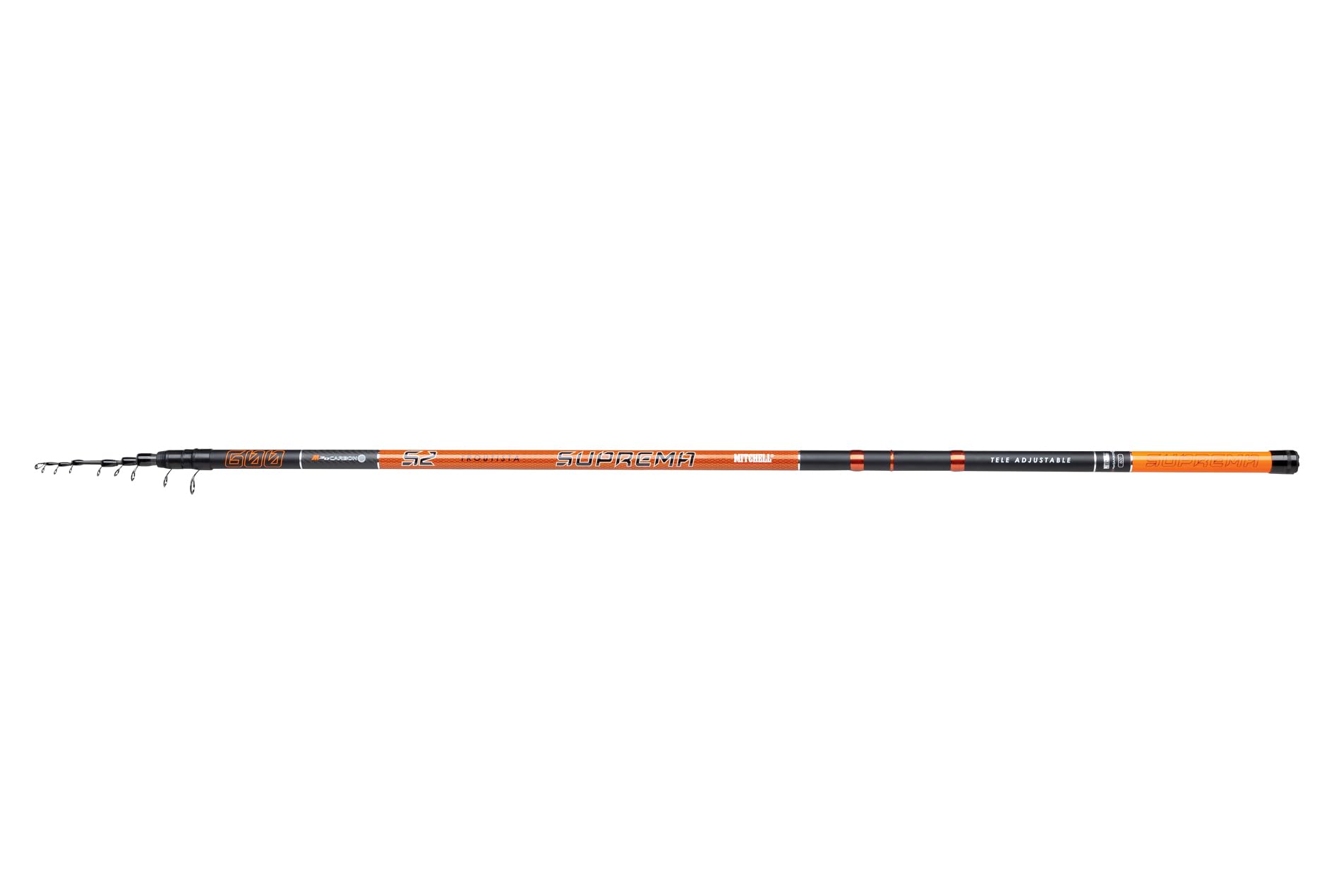 Mitchell Suprema™ S2 TE Canna regolabile | Canna da pesca telescopica in carbonio M30 con sistema di regolazione della lunghezza | Fusto leggero e resistente | Veloce, 7,00 m