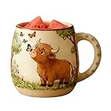 Esthétique charmante de vache : Avec son motif thématique bovin distinctif, le mug à café vache rehausse votre routine de consommation en y insufflant du caractère et du charme, créant une atmosphère que ce soit à la table de la cuisine ou dans un cadre de café confortable.