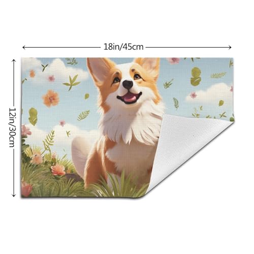 Sets de table Corgi en PVC imperméable antidérapants et ultra résistants - 3