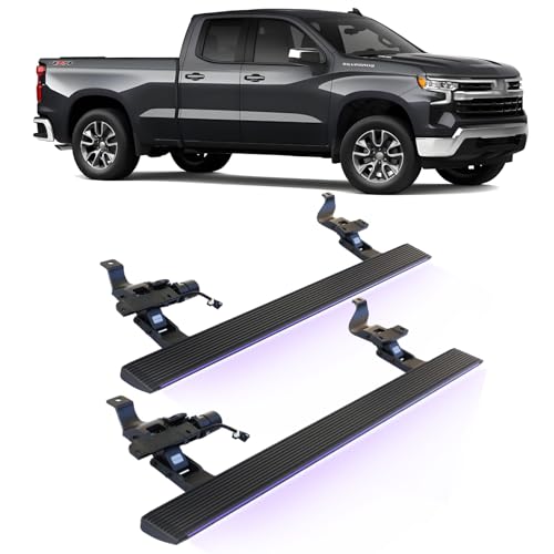 Estribos eléctricos retráctiles para Chevy Silverado 2020-2025