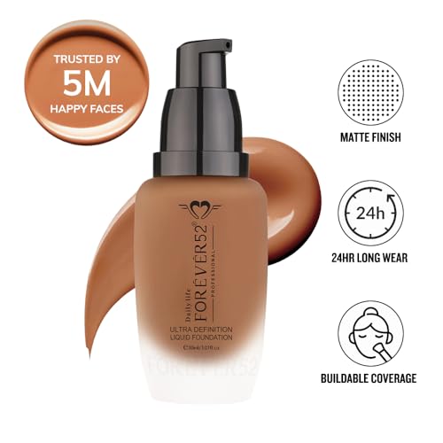Image of Daily Life Forever52 Ultra Definition Liquid Foundation|24H Wear, Medium to Full Coverage, Pore-Minimizing & Mattifying, Long Lasting, Anti-Aging, Satin Finish| All skin type - Caramel (FLF004) 30ml