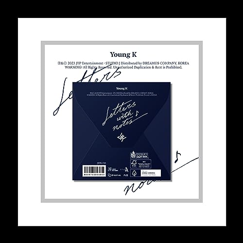 DAY6 Young K Letters with notes 1st Album Digipack Version CD+16p PhotoBook+1p PhotoCard+1p PostCard+1p Folding Poster on Pack+1ea Lyric Sticker+Tracking Sealed