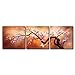 VASTING ART 3-Panel 100% Hand Painted Large Plum Blooming Wall Art Oil Panting for Bedroom ,Landscape Modern Abstract Canvas Wall Decor for Living Room(Pink plum)