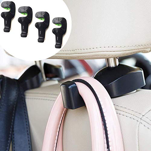 CIKIShield 17 Pack of 4 Universal Car Vehicle Back Seat Headrest Hanger Holder Hook for Bag Purse Cloth Grocery
