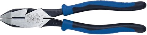 Klein Tools J2000-9NE Alicates Cortadores Laterales para Electricistas, Fabricados en EE.UU., Alicates de Alto Apalancamiento de 9 Pulgadas Cortan