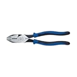 Klein Tools J2000-9NE Side Cutter Linemans Pliers&comma; Made in USA&comma; High Leverage 9-Inch Pliers Cut ACSR&comma; Screws&comma; Nails&comma; Wire