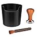 Produktbild PGFUNNY Abklopfbehälter - Kaffee Tamper Abschlagbehälter Set mit Klopfbox und Tamper, Kaffeemaschinenzubehör für Barista und Kaffeeliebhaber (mit Pinsel)