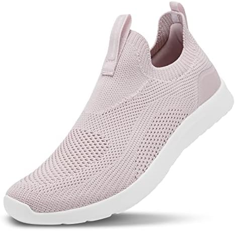 ALEADER Energylife Women's Slip On Shoes, Mesh Sneakers Comfortable Walking Shoes Breathable Athletic Tennis Casual Shoes for Work Travel Gym Prime/Pink 6 M US Women