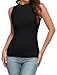 Summer Womens Tank Tops - Casual Sleeveless Basic Cami Top Shirt Slim Knit Ribbed Racerback Workout Blouses Black Large
