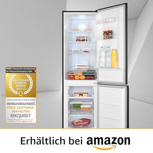 Exquisit Koel-vriescombinatie KGC265-70-NF-040C inoxlook-az | 253 l volume | koelvriescombinatie No-Frost | deuraanslag verwisselbaar | koelvriescombinatie vrijstaand - Image 8