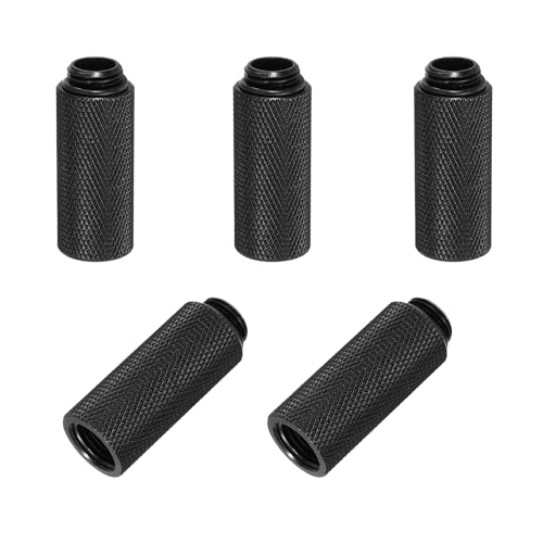 Extensor G1/4 x 40 mm negro acoplamiento macho hembra para líquido de PC