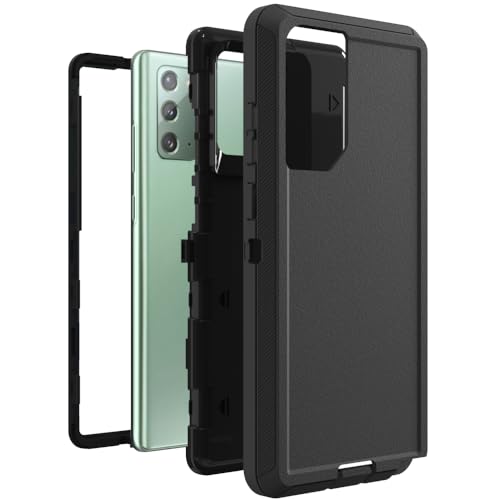 Image of Case for Galaxy Note 20, Heavy-Duty Tough Rugged Shockproof Drop Protective Cover Cases for Samsung Galaxy Note 20, Black