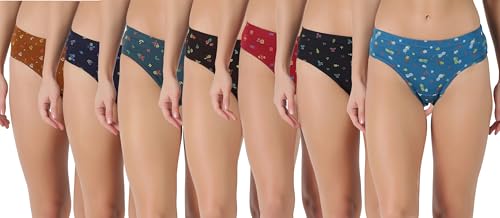 Image of Dollar Lehar Super Combed Cotton Women's Printed Hipster Panty - Actual Print May Vary